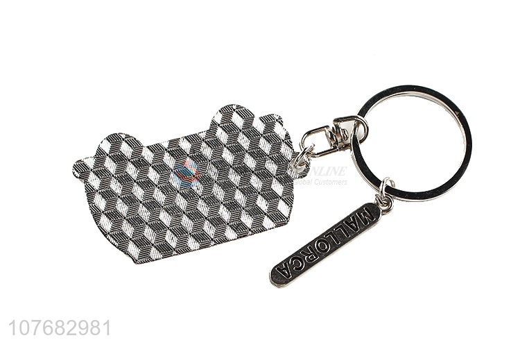 Hot selling cartoon bus key chain metal keychain key ring