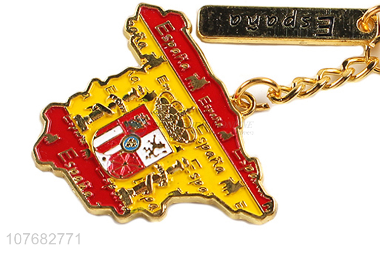 New products enamel key chain metal keychain key ring