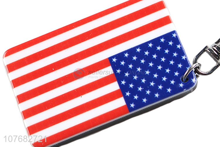 Competitive price American flag key chain acrylic keyring for souvenir