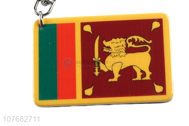 Popular products national flag key chain acrylic keychain key ring