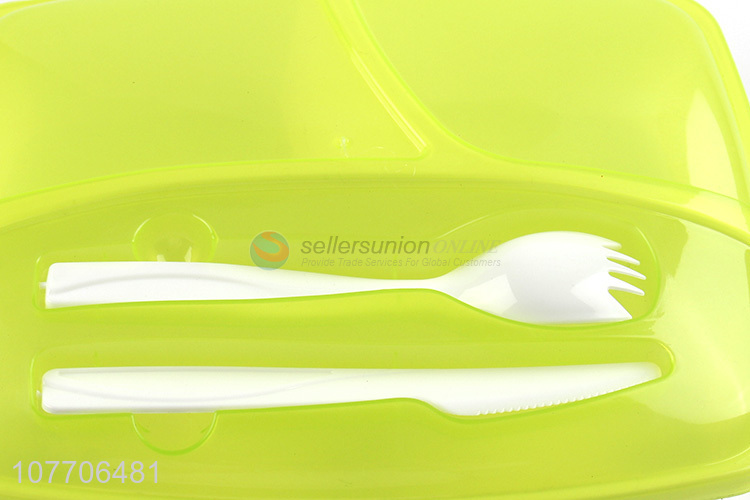 Creative design plastic lunch box compartment insurance lunch box