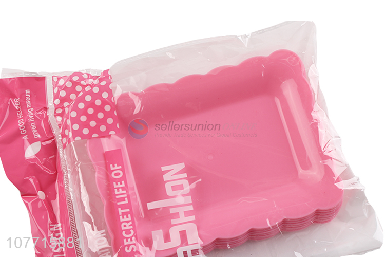 High quality rectangular plastic dinner plate eco-friendly pp food tray