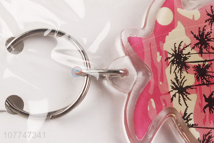 Cheap Coconut Tree Shape Acrylic Key Chain Fashion Key Ring
