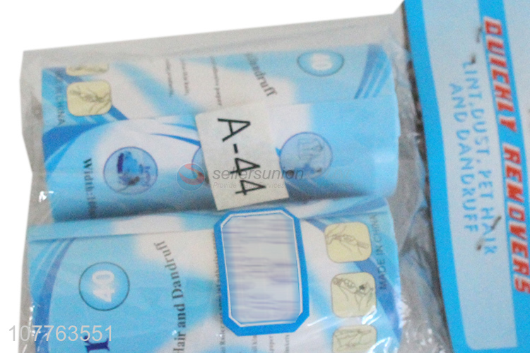 Factory price pet hair cleaning sticky lint roller refills 40 sheets