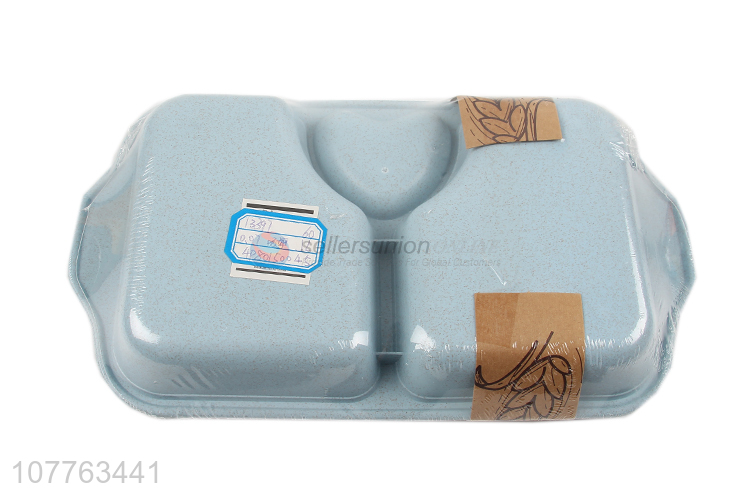 Wholesale biodegradable wheat straw fiber dinner plate cutlery children dinnerware set