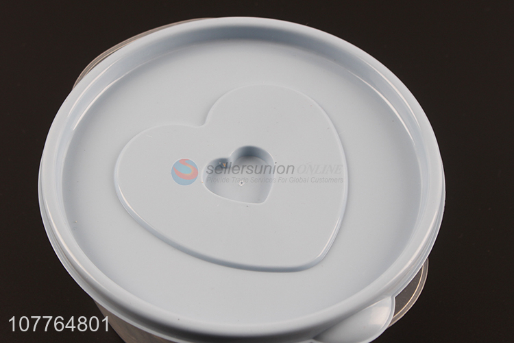 Custom logo round plastic food container bpa free fresh-keeping box