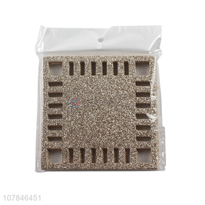 Hot selling sequin heat insulation pad home office coaster