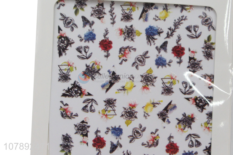 Factory price durable non-toxic paper nail art stickers for women