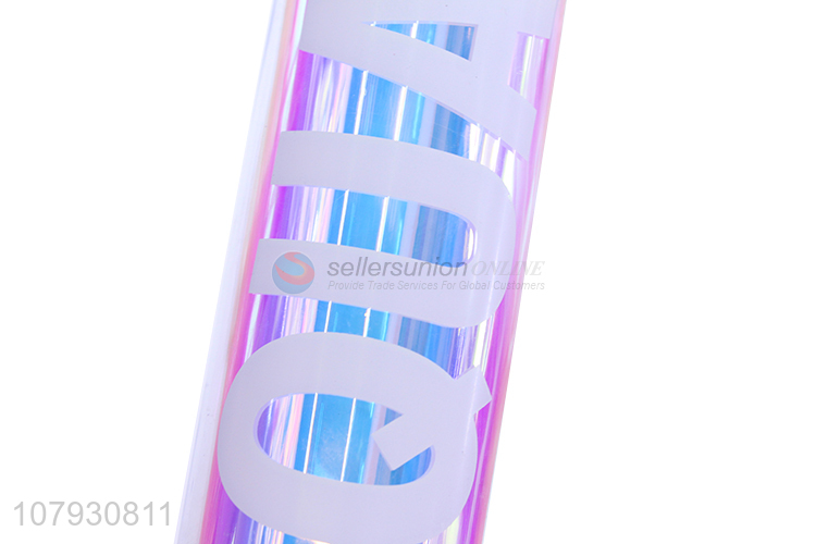 High quality ladies girls plastic water bottle straw drinking bottle with handle