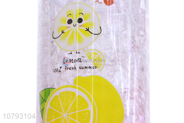 China factory ice gel cooling tumbler plastic water cup with drinking straw