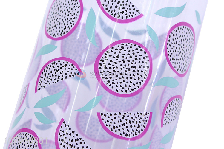 Good quality pitaya pattern plastic water bottle custom drinking bottle with handle