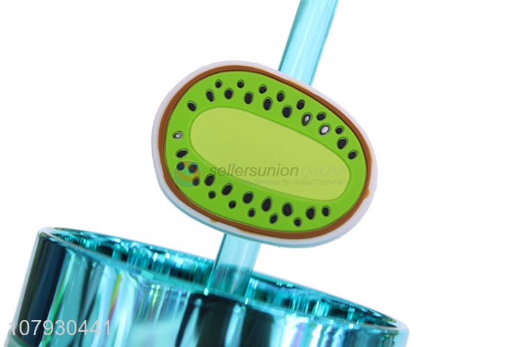 China products fresh double walls juice water cup with straw & lid