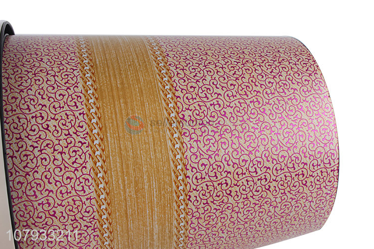 New arrival plastic printing trash basket household pressure ring garbage can