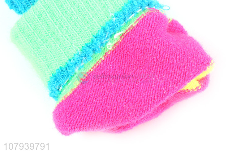 Wholesale Colorful Knitted Gloves Ladies Winter Warm Gloves