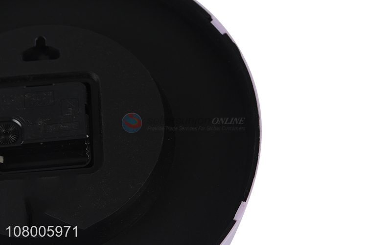 Yiwu market purple black simple craft wall clock for home