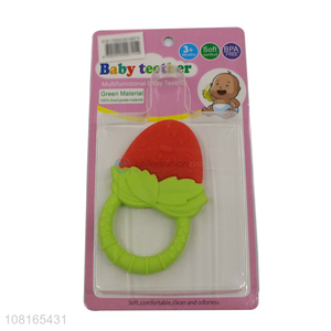 Top quality fruit shape silicone baby teether baby toys