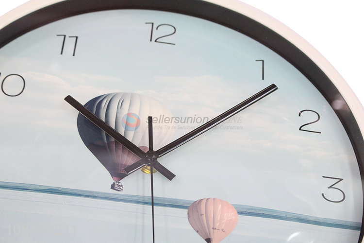 Wholesale round hot air balloon wall clock home decor wall clock