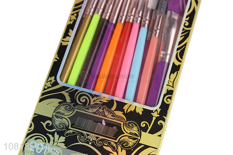 Good Price 20 Pieces Eye & Lip Brush Cosmetic Brush Set