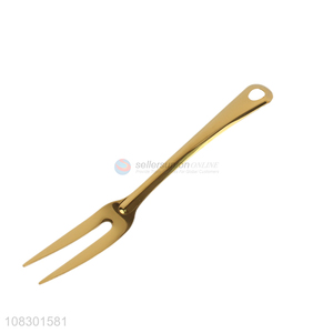 New style golden event party meat fruit cake mini forks
