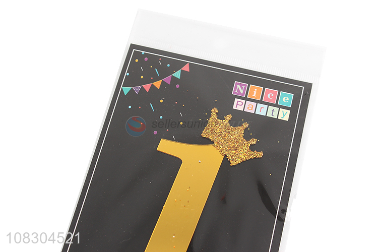 Wholesale number 1 crown cake topper birthday cake decorations