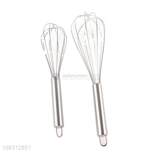 New products long handle stainless steel egg whisk kitchen supplies