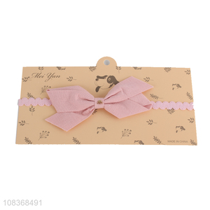New products pink bow-knot headband cute hair ring for sale