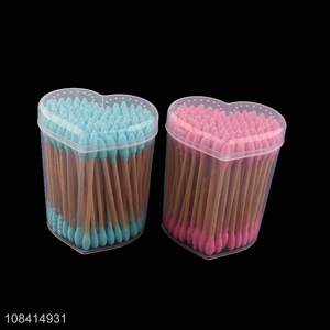 Factory supply 200 pieces <em>bamboo</em> <em>stick</em> cotton swabs makeup remover swabs