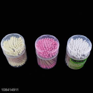 Good quality 200 pieces eco-friendly double tipped <em>bamboo</em> <em>stick</em> cotton swabs