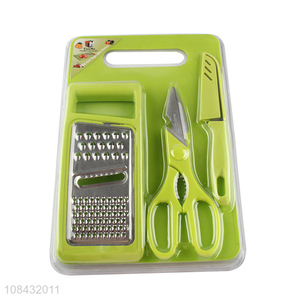 Factory price creative cutting board grater set for kitchen