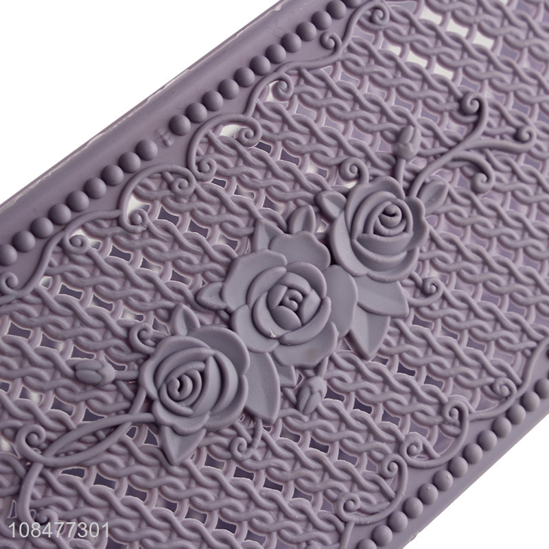 Good quality purple space saving storage basket for sale