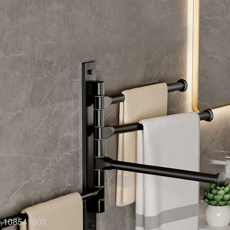 China factory bathroom accessories rotatable towel rack for sale