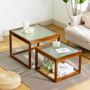 Wholesale modern wooden sofa bedside coffee desk small tea table