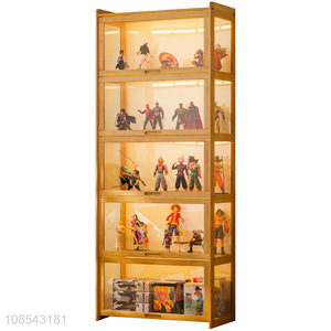 Wholesale acrylic bamboo display stand for lego, figurines and makeup