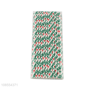 Hot items food grade disposable striped paper drinking straw