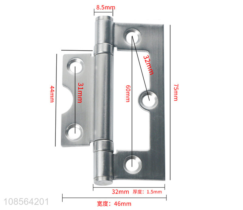 Wholesale 3 inch 201 stainless steel hinges wardrobe hinges