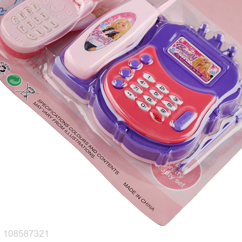 Hot selling educational beauty phone toy with music and light
