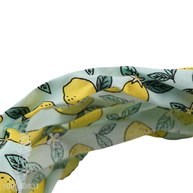 Factory supply lemon pattern fashion headband for hair accessories