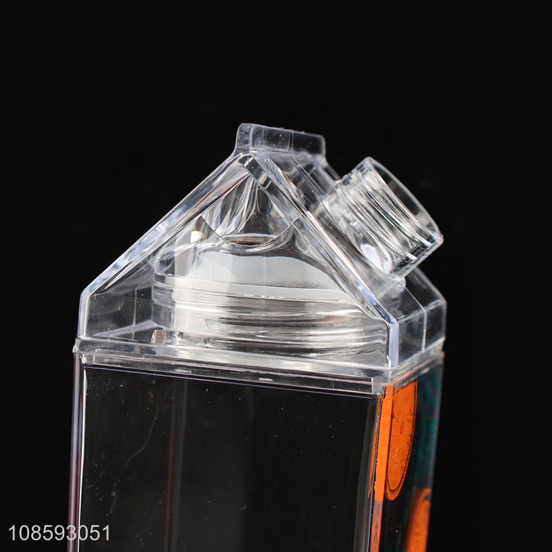 Yiwu market milk box shape plastic water bottle water cup