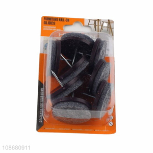 China factory furniture glides nail on floor protector <em>table</em> <em>leg</em> felt <em>pad</em>
