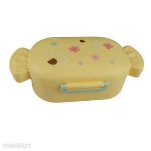 New product cartoon <em>candy</em> shaped bpa free plastic lunch <em>box</em> with cutlery
