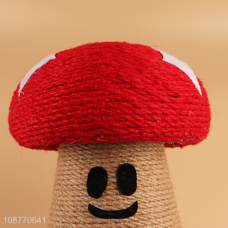 Wholesale mushroom shape sisal hemp cat scratching pad