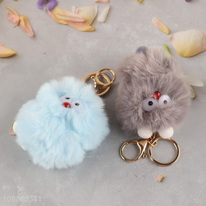 Wholesale cute plush <em>key</em> <em>chain</em>  keyring handbag pendant for women
