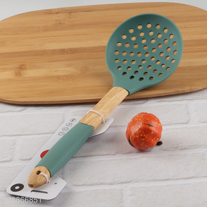 Wholesale silicone skimmer spoon strainer spoon kitchen cooking spoon