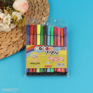 Factory price 12colors painting watercolor <em>pen</em> set with pvc <em>bag</em>