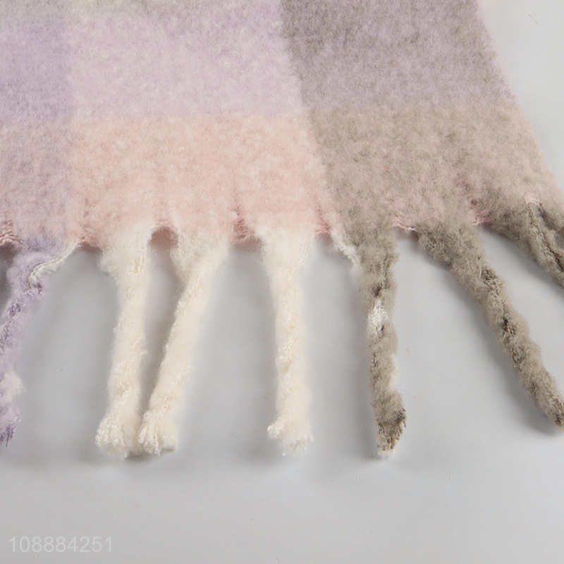 Hot Selling Winter Scarf Pashmina Shawl Plaided Scarf for Women