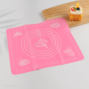 Wholesale non-slip reusable food grade silicone baking mat with measurements