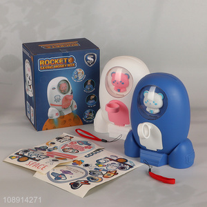 China factory rocket shape cartoon bearsaving <em>money</em> <em>box</em> for sale