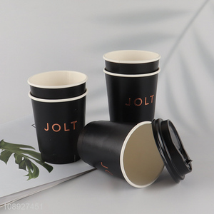 High quality black double wall <em>disposable</em> paper cup for sale