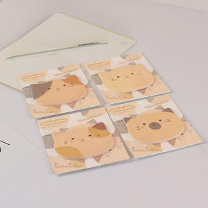 Low price cartoon cat shape students post-it notes sticky note