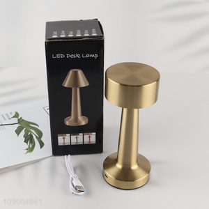 Hot Selling USB Rechargeable 3 Colors Stepless Dimmable Touch Table Lamp  for Bar Restaurant